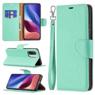 For Xiaomi Mi 11i / Poco F3 / Redmi K40 /K40 Pro Litchi Texture Pure Color Horizontal Flip Leather Case with Holder & Card Slots & Wallet & Lanyard(Green)