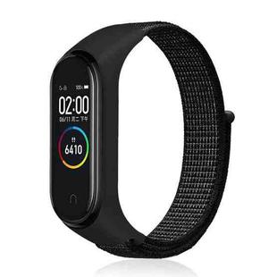 For Xiaomi Mi Band 6 Nylon Weave Watch Bands(Reflective Black)