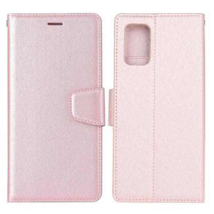 For Xiaomi Redmi K40 / K40 Pro / Mi 11i / Poco F3 Silk Texture Horizontal Flip Leather Case with Holder & Card Slots & Wallet & Photo Frame(Rose Gold)