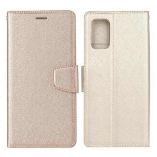 For Xiaomi Redmi Note 10 / Note 10S Silk Texture Horizontal Flip Leather Case with Holder & Card Slots & Wallet & Photo Frame(Gold)