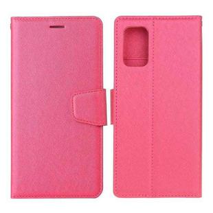 For Xiaomi Mi 10 Lite 5G Silk Texture Horizontal Flip Leather Case with Holder & Card Slots & Wallet & Photo Frame(Rose Red)