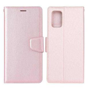 For Xiaomi Mi 10T 5G / 10T Pro 5G Silk Texture Horizontal Flip Leather Case with Holder & Card Slots & Wallet & Photo Frame(Rose Gold)