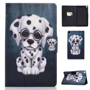 For Samsung Galaxy Tab A7 Lite 8.7 (2021) T220 / T225 Voltage Texture Colored Drawing Horizontal Flip Leather Case, with Holder & Card Slots(Spotted Dog)