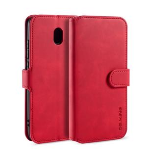 For Xiaomi Redmi 8A DG.MING Retro Oil Side Horizontal Flip Case with Holder & Card Slots & Wallet(Red)