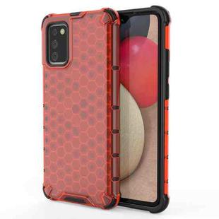 For Samsung Galaxy A02s (EU Version) Shockproof Honeycomb PC + TPU Case(Red)