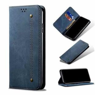 For Xiaomi Redmi Note 10 / Note 10S Denim Texture Casual Style Horizontal Flip Leather Case with Holder & Card Slots & Wallet(Blue)