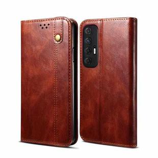 For Xiaomi Mi 10S Simple Wax Crazy Horse Texture Horizontal Flip Leather Case with Card Slots & Wallet(Brown)