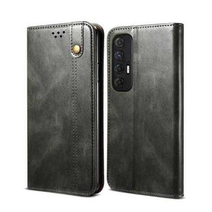 For Xiaomi Mi 10S Simple Wax Crazy Horse Texture Horizontal Flip Leather Case with Card Slots & Wallet(Dark Green)