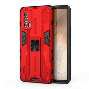 For vivo iQOO Neo5 Supersonic PC + TPU Shock-proof Case with Holder(Red)