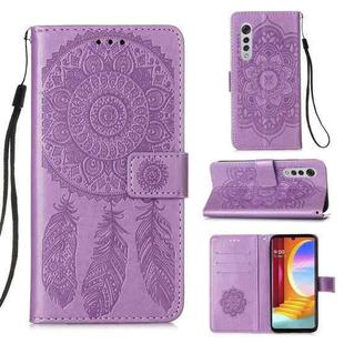 For LG Velvet 2 Pro Dream Catcher Printing Horizontal Flip Leather Case with Holder & Card Slots & Wallet & Lanyard(Purple)