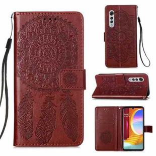 For LG Velvet 2 Pro Dream Catcher Printing Horizontal Flip Leather Case with Holder & Card Slots & Wallet & Lanyard(Red)