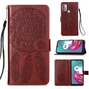 For Motorola Moto G30 / G10 / G10 Power Dream Catcher Printing Horizontal Flip Leather Case with Holder & Card Slots & Wallet & Lanyard(Red)