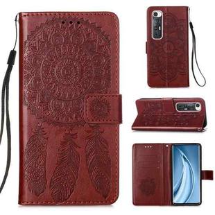 For Xiaomi Mi 10S Dream Catcher Printing Horizontal Flip Leather Case with Holder & Card Slots & Wallet & Lanyard(Red)