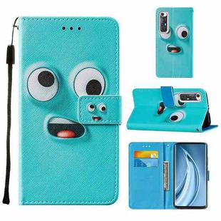 For Xiaomi Mi 10S Cross Texture Painting Pattern Horizontal Flip Leather Case with Holder & Card Slots & Wallet & Lanyard(Big-eye Monster)