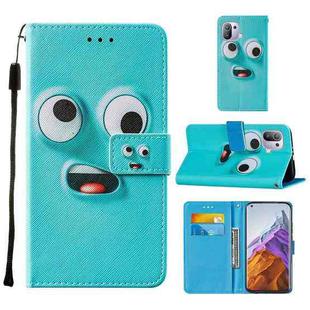 For Xiaomi Mi 11 Pro Cross Texture Painting Pattern Horizontal Flip Leather Case with Holder & Card Slots & Wallet & Lanyard(Big-eye Monster)