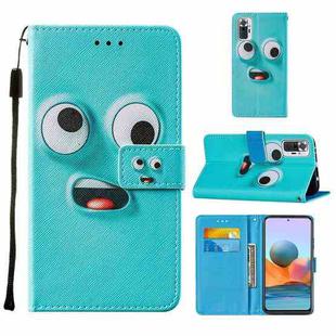 For Xiaomi Redmi Note 10 Pro / Note 10 Pro Max Cross Texture Painting Pattern Horizontal Flip Leather Case with Holder & Card Slots & Wallet & Lanyard(Big-eye Monster)