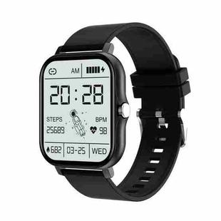 GT20 1.69 inch TFT Screen IP67 Waterproof Smart Watch, Support Music Control / Bluetooth Call / Heart Rate Monitoring / Blood Pressure Monitoring, Style:Silicone Strap(Black)