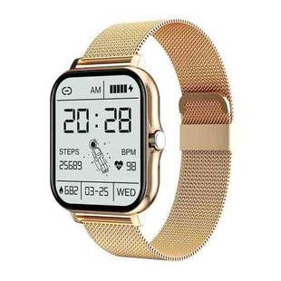 GT20 1.69 inch TFT Screen IP67 Waterproof Smart Watch, Support Music Control / Bluetooth Call / Heart Rate Monitoring / Blood Pressure Monitoring, Style:Steel Strap(Gold)