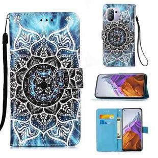 For Xiaomi Mi 11 Pro Colored Drawing Pattern Plain Weave Horizontal Flip Leather Case with Holder & Card Slot & Wallet & Lanyard(Undersea Mandala)