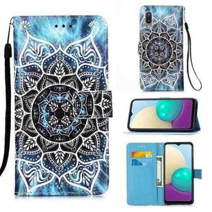 For Samsung Galaxy A02 / M02 (Global) Colored Drawing Pattern Plain Weave Horizontal Flip Leather Case with Holder & Card Slot & Wallet & Lanyard(Undersea Mandala)