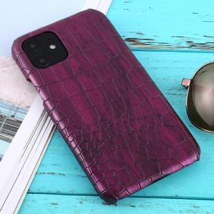 For iPhone 11 Shockproof Crocodile Texture Protective Case(Purple)