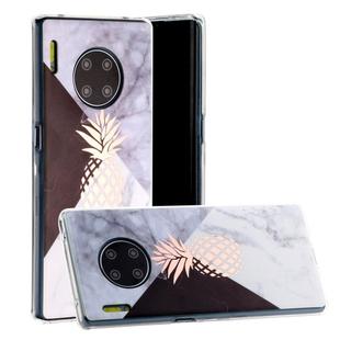 For Huawei Mate 30 Pro Hot Stamping Geometric Marble IMD Craft TPU Protective Case(Pineapple)
