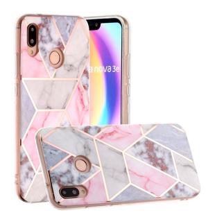 For Huawei P20 Lite Hot Stamping Geometric Marble IMD Craft TPU Protective Case(Hexagon)