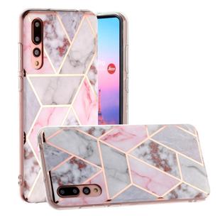 For Huawei P20 Pro Hot Stamping Geometric Marble IMD Craft TPU Protective Case(Hexagon)