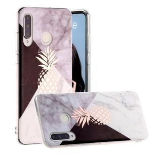 For Huawei P30 Lite Hot Stamping Geometric Marble IMD Craft TPU Protective Case(Pineapple)