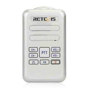 RETEVIS RT20 2W 400-470MHz 16CHS Mini FM Radio Two Way Radio Walkie Talkie, EU Plug(Silver)
