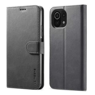 For Xiaomi Mi 11 Lite LC.IMEEKE Calf Texture Horizontal Flip Leather Case, with Holder & Card Slots & Wallet(Black)