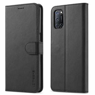For OPPO F19 Pro / A94 5G LC.IMEEKE Calf Texture Horizontal Flip Leather Case with Holder & Card Slots & Wallet (Black)