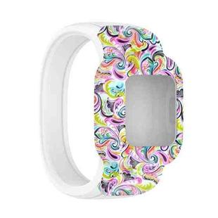 For Garmin Vivofit JR3 No Buckle Silicone Printing Watch Band, Size:S(Facial Makeup)