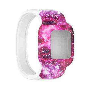 For Garmin Vivofit JR3 No Buckle Silicone Printing Watch Band, Size:S(Starry Sky)