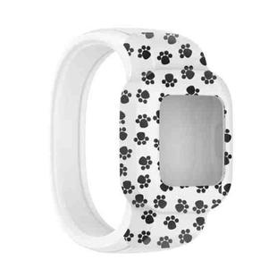 For Garmin Vivofit JR3 No Buckle Silicone Printing Watch Band, Size:L(Footprint)