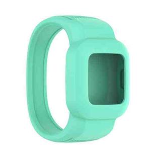 For Garmin Vivofit JR3 No Buckle Silicone Pure Color Watch Band, Size:L(Teal)
