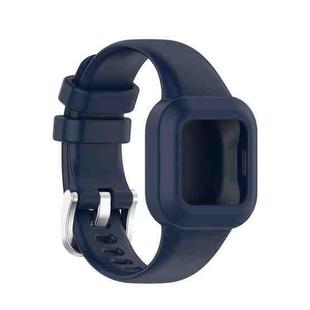 For Garmin Vivofit JR3 Silicone Pure Color Watch Band(Dark Blue)