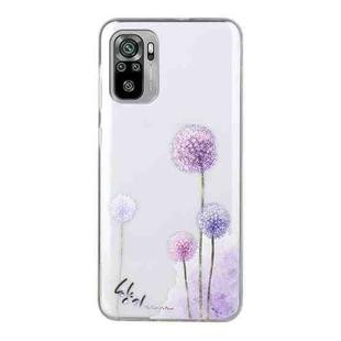 For Xiaomi Redmi Note 10 4G Coloured Drawing Pattern Transparent TPU Protective Case(Dandelion)