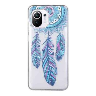 For Xiaomi Mi 11 Lite Coloured Drawing Pattern Transparent TPU Protective Case(Windmill)