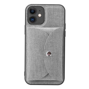 For iPhone 11 ViLi T Series TPU + PU Woven Fabric Magnetic Protective Case with Wallet (Grey)