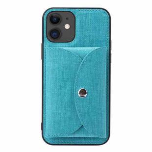 For iPhone 11 Pro Max ViLi T Series TPU + PU Woven Fabric Magnetic Protective Case with Wallet (Blue)