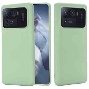 For Xiaomi Mi 11 Ultra Solid Color Liquid Silicone Dropproof Full Coverage Protective Case(Green)