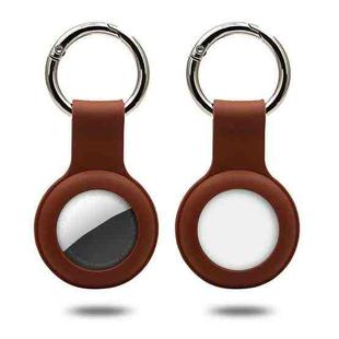 Silicone Case with Keychain Ring for AirTag(Brown)
