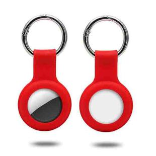 Silicone Case with Keychain Ring for AirTag(Red)