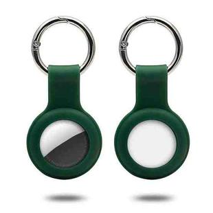 Silicone Case with Keychain Ring for AirTag(Dark Green)