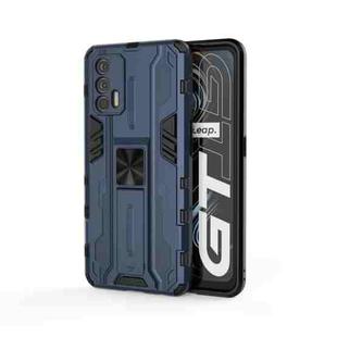 For OPPO Realme GT Supersonic PC + TPU Shock-proof Protective Case with Holder(Dark Blue)