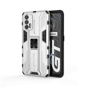 For OPPO Realme GT Supersonic PC + TPU Shock-proof Protective Case with Holder(Silver)