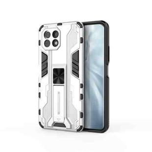 For Xiaomi Mi 11 Lite Supersonic PC + TPU Shock-proof Protective Case with Holder(Silver)