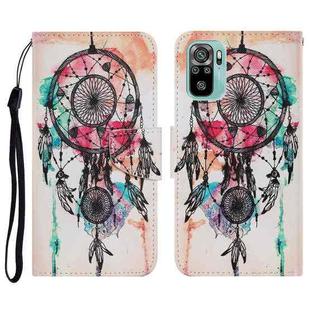 For Xiaomi Redmi Note 10 4G Coloured Drawing Pattern Horizontal Flip PU Leather Case with Holder & Card Slots & Wallet & Lanyard(Wind Chimes)