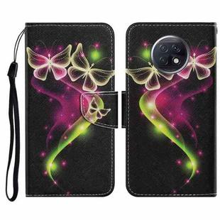 For Xiaomi Redmi Note 9T Coloured Drawing Pattern Horizontal Flip PU Leather Case with Holder & Card Slots & Wallet & Lanyard(Couple Butterfly)